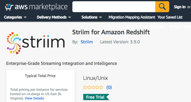 Move Data to Amazon Redshift with Striim