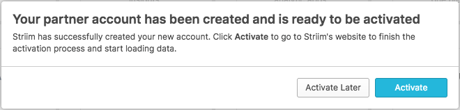 Ready to activate partner account