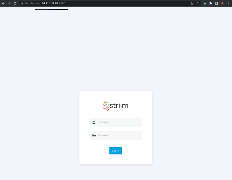 Striim is up and running